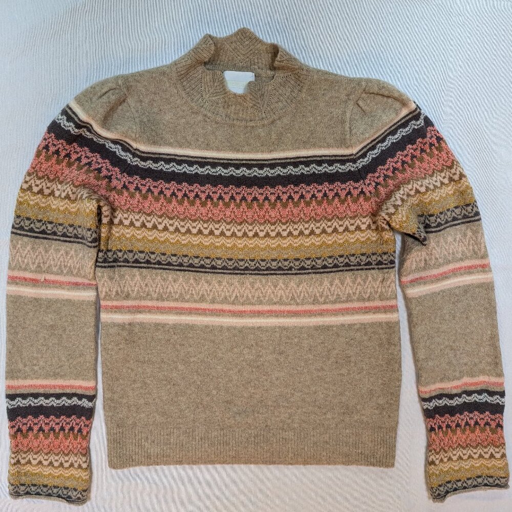 Anthropologie Fair Isle, Nordic Crewneck Sweater